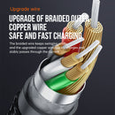 60W 4 in 1 Fast Charge USB Cable w/ Nylon Braided Wire (X19)
