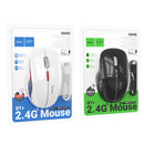 Ergonomic Wireless Mouse with Nano Receiver, LED Light, Dual Mode 2.4G + Bluetooth, Multi-Function Buttons (GM40)