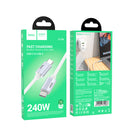 240W PD Nylon Braided Metallic USB Cable - USB C to USB C (U134) 1.8M