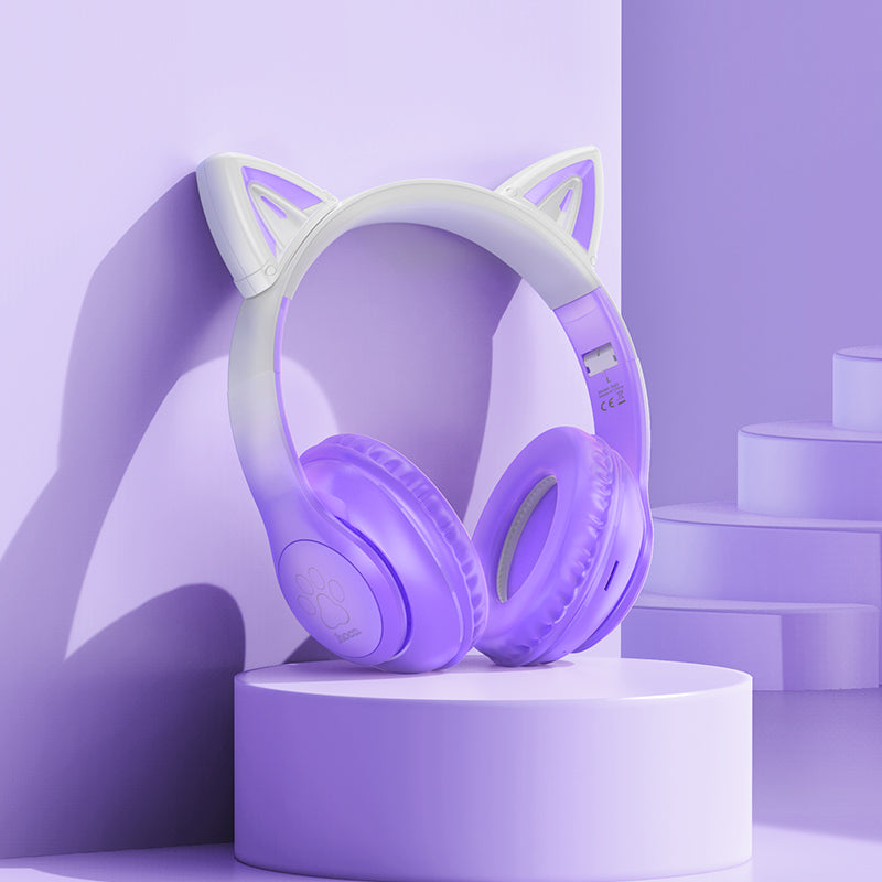 Bluetooth Cat Ear Headset w/ LED Light (W42)