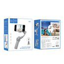 Automatic Face Tracking 3 Axis Smart Gimbal with LED Fill Light, Built in Mini Tripod, V5.2 Remote (K24)