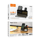 15W 4-in-1 Magnetic Wireless Fast Charger, with Alarm Clock, Ambient Lighting, Compact Foldable Design (DWQ03)
