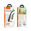 60W PD Nylon Braided Zinc Alloy Cable with Metallic Kick Stand (U150) USB C to USB C