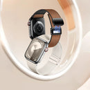 Leather Watch Strap with Magnetic Buckle for Apple Watch (WA34)