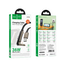 36W Nylon Braided Zinc Alloy Cable with Metallic Kick Stand (U150) USB A to USB C