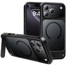 Magnetic Semi-Transparent Case w/ MagSafe Compatible, Anti-Fingerprint, Hidden Kick Stand (AS12) - iPhone 17