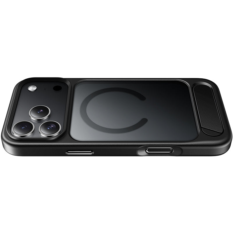 Magnetic Semi-Transparent Case w/ MagSafe Compatible, Anti-Fingerprint, Hidden Kick Stand (AS12) - iPhone 17 Pro