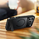 Magnetic Semi-Transparent Case w/ MagSafe Compatible, Anti-Fingerprint, Hidden Kick Stand (AS12) - iPhone 17