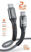 Super Fast Charging Cable with Reinforced Long Grip (X22) - 30W Lightning to Type C