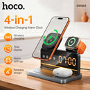 15W 4-in-1 Magnetic Wireless Fast Charger, with Alarm Clock, Ambient Lighting, Compact Foldable Design (DWQ03)