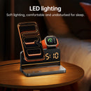 15W 4-in-1 Magnetic Wireless Fast Charger, with Alarm Clock, Ambient Lighting, Compact Foldable Design (DWQ03)