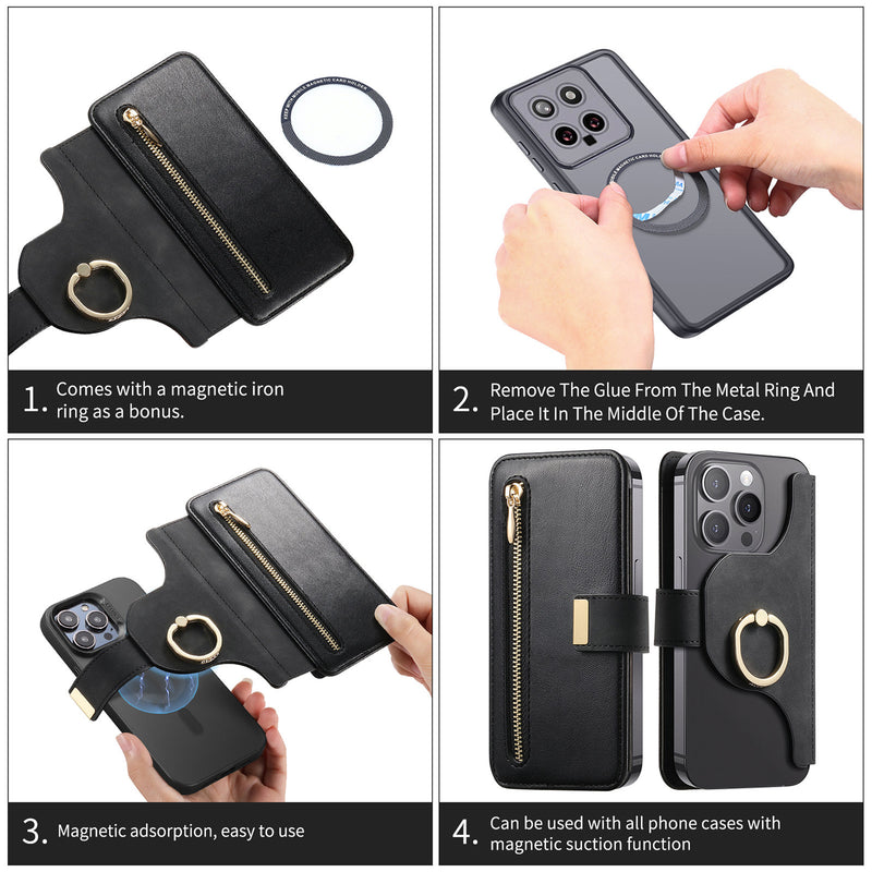 Universal Magnetic Detachable Flip Wallet Case (FLP)