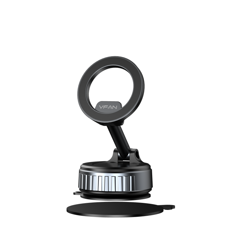 Magnetic Multi-Surface Suction Cup Phone Mount with Foldable Arm (H08)