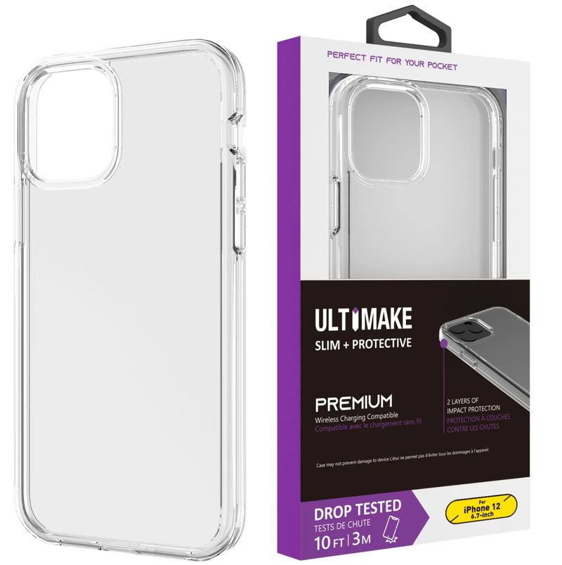 Ultimake 3 Meter Drop Tested Clear Case - iPhone 15 Pro Max