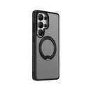 Keephone Omega Premium Matte Clear Case with 360° Ring Stand, Anti-Smudge | MagSafe Compatible - Galaxy S26 Ultra (Black) (OMEGA)