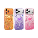 Keephone Peachy Premium 3D Diamond Heart Case | MagSafe Compatible | iPhone 17 Series (PEACHY)