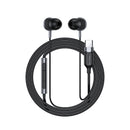 In-Ear Style USB-C Earphone Universal w/ Digital Microchip, Silicon Wire (L6) Black