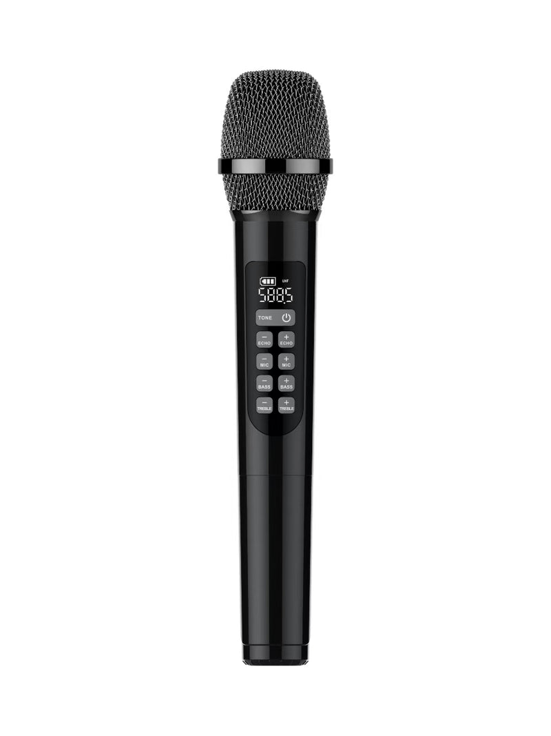 600W Bluetooth Party Speaker with 2 Wireless Microphones, RGB Light, 6000mAh Battery, IPX5 Waterproof (DS67)
