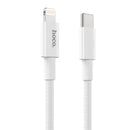 20W PD Nylon Braided Premium White Fast Charging Cable (X56) Lightning to Type C