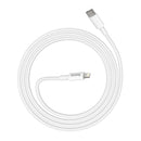 20W PD Nylon Braided Premium White Fast Charging Cable (X56) Lightning to Type C