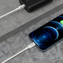 20W PD Nylon Braided Premium White Fast Charging Cable (X56) Lightning to Type C