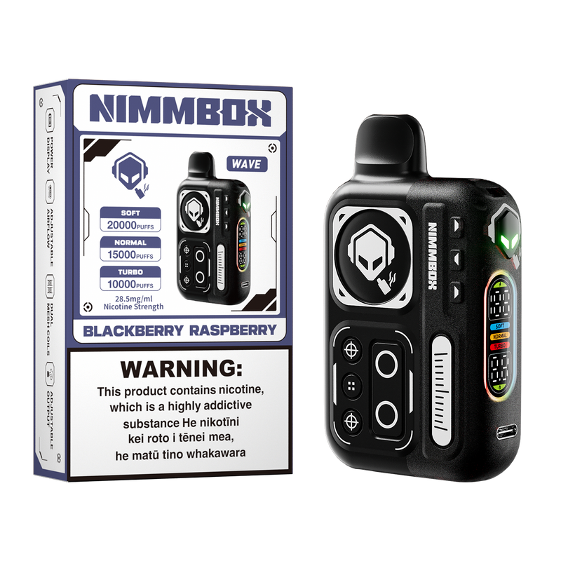 Nimmbox Wave Kit with Three Smart Modes & Up to 20000 Puffs - Grape