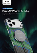 Keephone Starry Genuine Kevlar Case with Night Star Aesthetic | 1500D Aramid Fiber & MagSafe Compatible | iPhone 17 Series (STARRY)