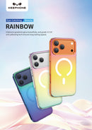 Keephone Rainbow Premium Dazzling Chrome Case with Gradient Color | MagSafe Compatible | iPhone 17 Series (RAINBOW)