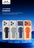 Keephone Stanta Anti-Scratch Matte Clear Case with Magnetic Leather Strap & Kickstand | Anti-Yellowing, MagSafe Compatible | iPhone 17 Series (STANTA)