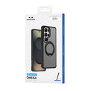 Keephone Omega Premium Matte Clear Case with 360° Ring Stand, Anti-Smudge | MagSafe Compatible - Galaxy S26 Ultra (Black) (OMEGA)