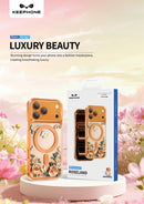 Keephone Roseland Premium 3D Crystal Rose Case | MagSafe Compatible | iPhone 17 Series (ROSELAND)