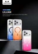 Keephone Lillian Premium Dazzling Glitter Clear Case with Gradient Color | MagSafe Compatible | iPhone 17 Series (LILLIAN)