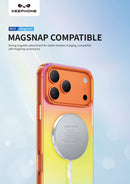 Keephone Rainbow Premium Dazzling Chrome Case with Gradient Color | MagSafe Compatible | iPhone 17 Series (RAINBOW)