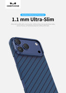 Keephone Robin Genuine Kevlar Case with Classic Stripe | 1500D Aramid Fiber & MagSafe Compatible | iPhone 17 Series (ROBIN)