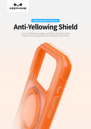 Keephone Monica Airbag Pro Matte Case with 360° Kickstand Ring | 4.5M SGS-Certified Drop Protection, MagSafe Compatible, Anti-Smudge, 4-Corner Cushion | iPhone 17 Series (MONICA AIRBAG PRO)