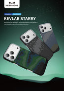 Keephone Starry Genuine Kevlar Case with Night Star Aesthetic | 1500D Aramid Fiber & MagSafe Compatible | iPhone 17 Series (STARRY)