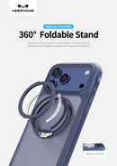 Keephone Monica Airbag Pro Matte Case with 360° Kickstand Ring | 4.5M SGS-Certified Drop Protection, MagSafe Compatible, Anti-Smudge, 4-Corner Cushion | iPhone 17 Series (MONICA AIRBAG PRO)