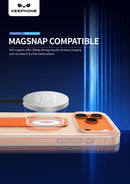 Keephone Stanta Anti-Scratch Matte Clear Case with Magnetic Leather Strap & Kickstand | Anti-Yellowing, MagSafe Compatible | iPhone 17 Series (STANTA)