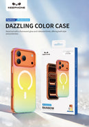 Keephone Rainbow Premium Dazzling Chrome Case with Gradient Color | MagSafe Compatible | iPhone 17 Series (RAINBOW)