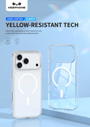 Keephone Hybrid Pro Anti-Yellowing Ultra Clear TPU Case | MagSafe Compatible | iPhone 17 Series (HYBRID PRO)
