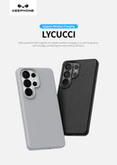 Keephone Lycucci Premium Liquid Silicone Leather Texture Case | MagSafe Compatible with Microfiber Lining - Galaxy S26 Ultra (Black) (LYCUCCI)