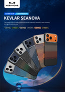 Keephone Seanova Genuine Kevlar Case with Modern Aesthetic | 1500D Aramid Fiber & MagSafe Compatible | iPhone 17 Series (SEANOVA)