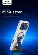 Keephone Stanta Anti-Scratch Matte Clear Case with Magnetic Leather Strap & Kickstand | Anti-Yellowing, MagSafe Compatible | iPhone 17 Series (STANTA)