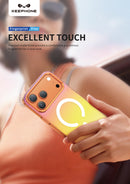 Keephone Rainbow Premium Dazzling Chrome Case with Gradient Color | MagSafe Compatible | iPhone 17 Series (RAINBOW)