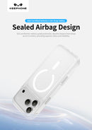 Keephone Monica Airbag Matte Case | 4.5M SGS-Certified Drop Protection, MagSafe Compatible, Anti-Smudge, 4-Corner Cushion | iPhone 17 Series (MONICA AIRBAG)