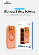 Keephone Monica Airbag Pro Matte Case with 360° Kickstand Ring | 4.5M SGS-Certified Drop Protection, MagSafe Compatible, Anti-Smudge, 4-Corner Cushion | iPhone 17 Series (MONICA AIRBAG PRO)
