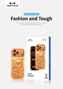 Keephone Peachy Premium 3D Diamond Heart Case | MagSafe Compatible | iPhone 17 Series (PEACHY)