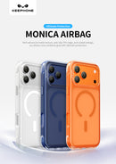 Keephone Monica Airbag Matte Case | 4.5M SGS-Certified Drop Protection, MagSafe Compatible, Anti-Smudge, 4-Corner Cushion | iPhone 17 Series (MONICA AIRBAG)
