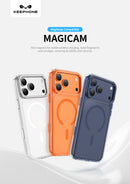 Keephone MagiCam Foldable Kickstand & Selfie Stick Case | Anti-Yellowing, MagSafe Compatible | iPhone 17 Series (MAGICAM)