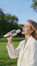 Bluetooth Karaoke Microphone & Speaker, with USB Drive/MicroSD Card/Aux Input (L24)